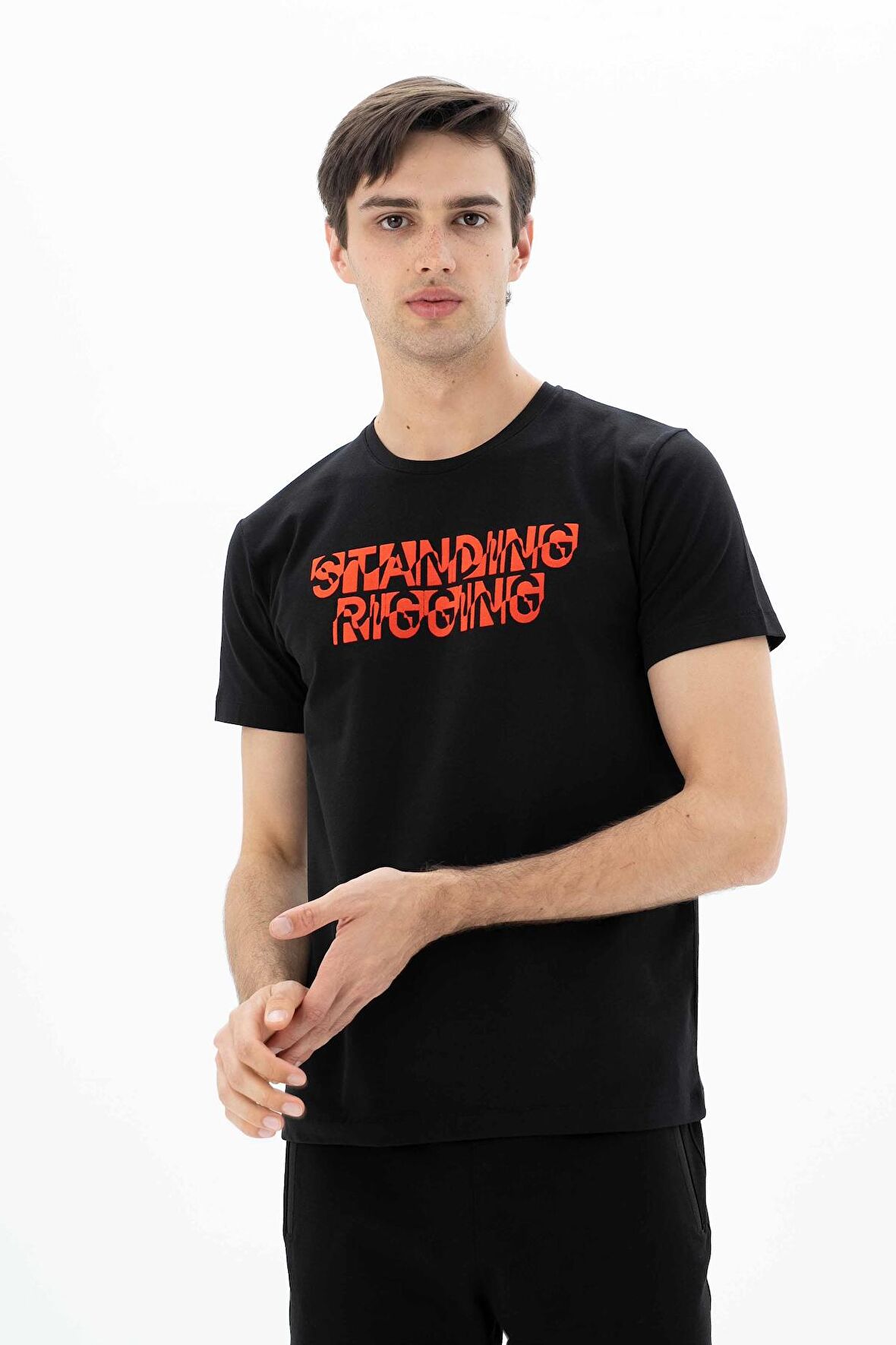 Arma Erkek Slim Fit Bisiklet Yaka Tişört 
