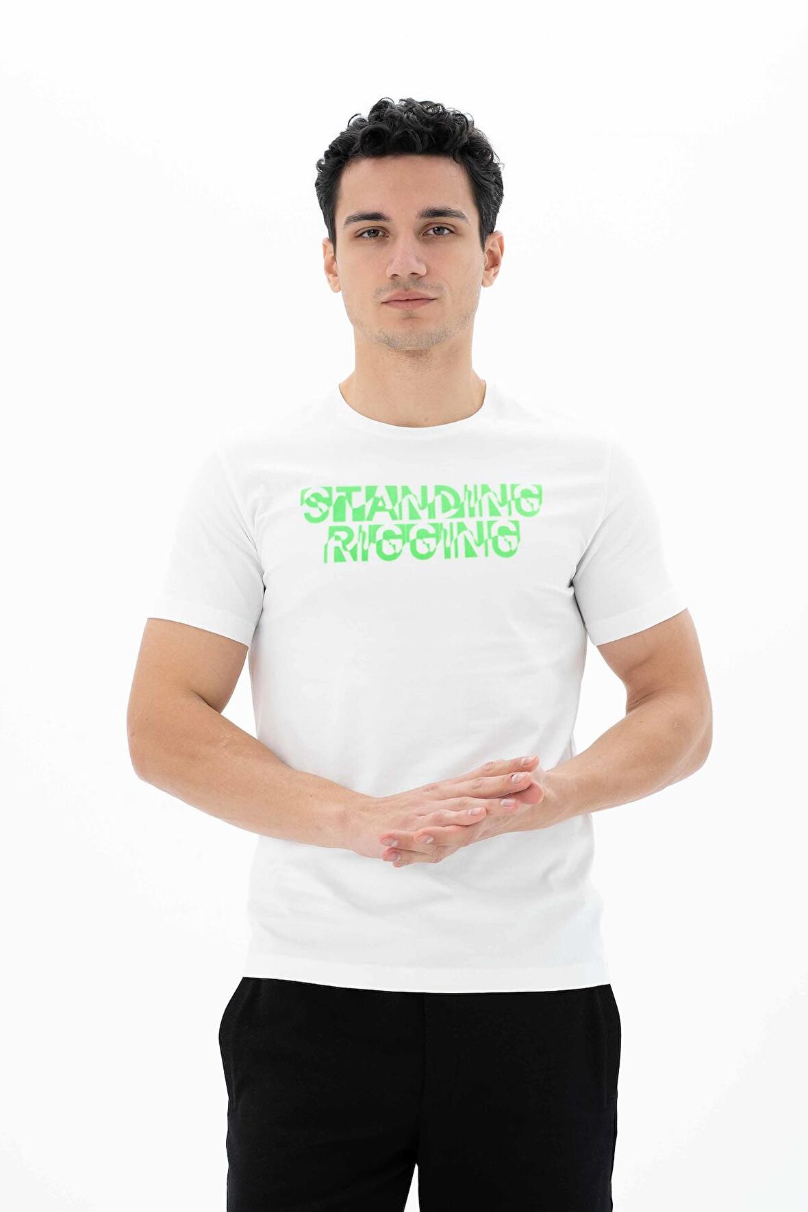 Arma Erkek Slim Fit Bisiklet Yaka Tişört 