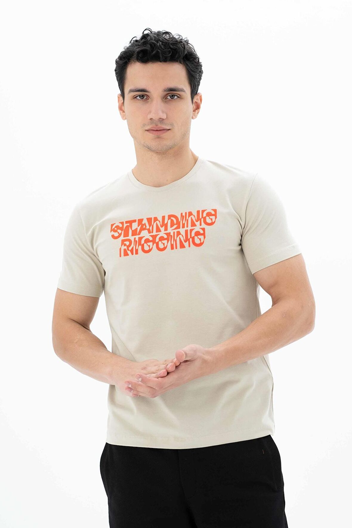 Arma Erkek Slim Fit Bisiklet Yaka Tişört 