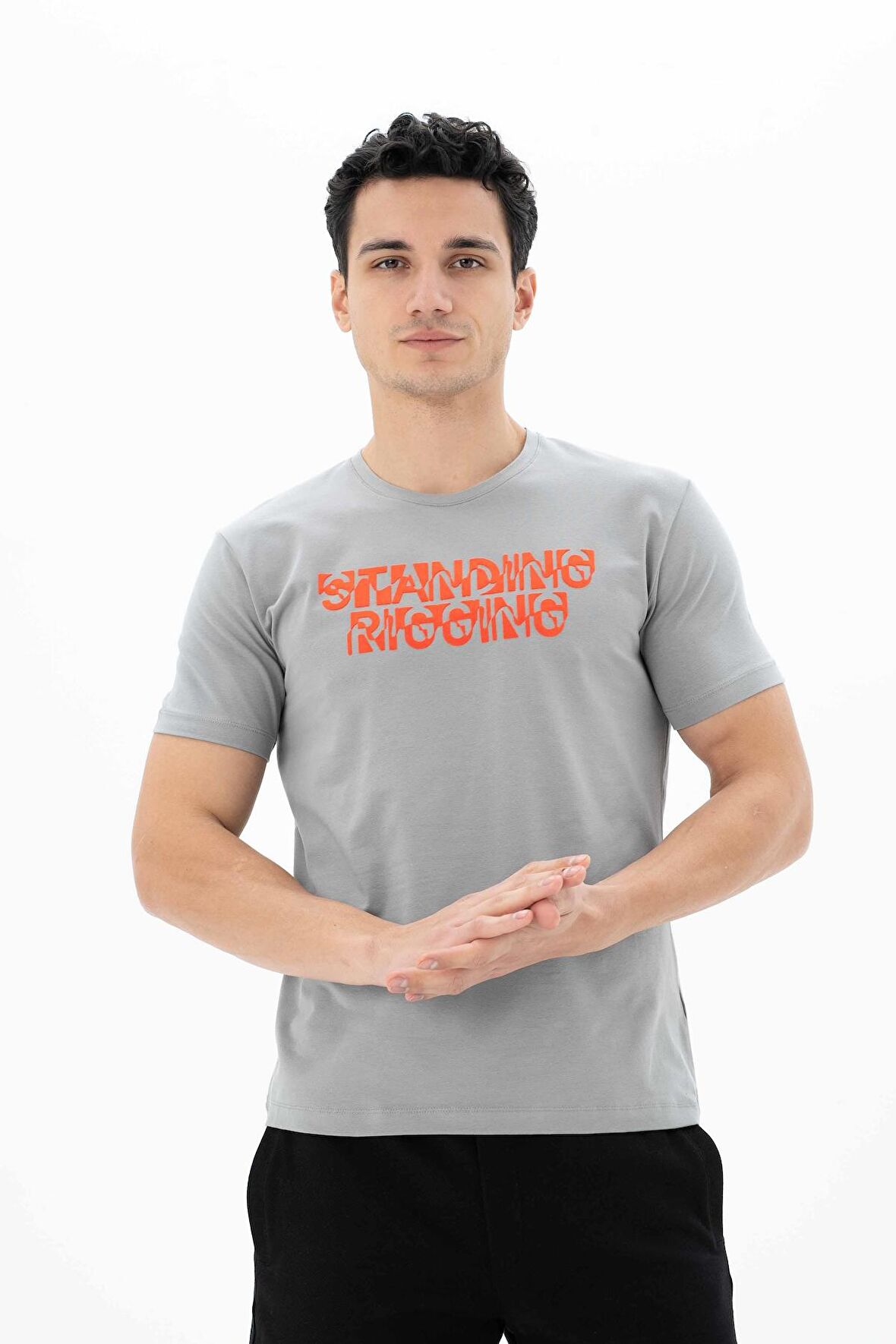 Arma Erkek Slim Fit Bisiklet Yaka Tişört 