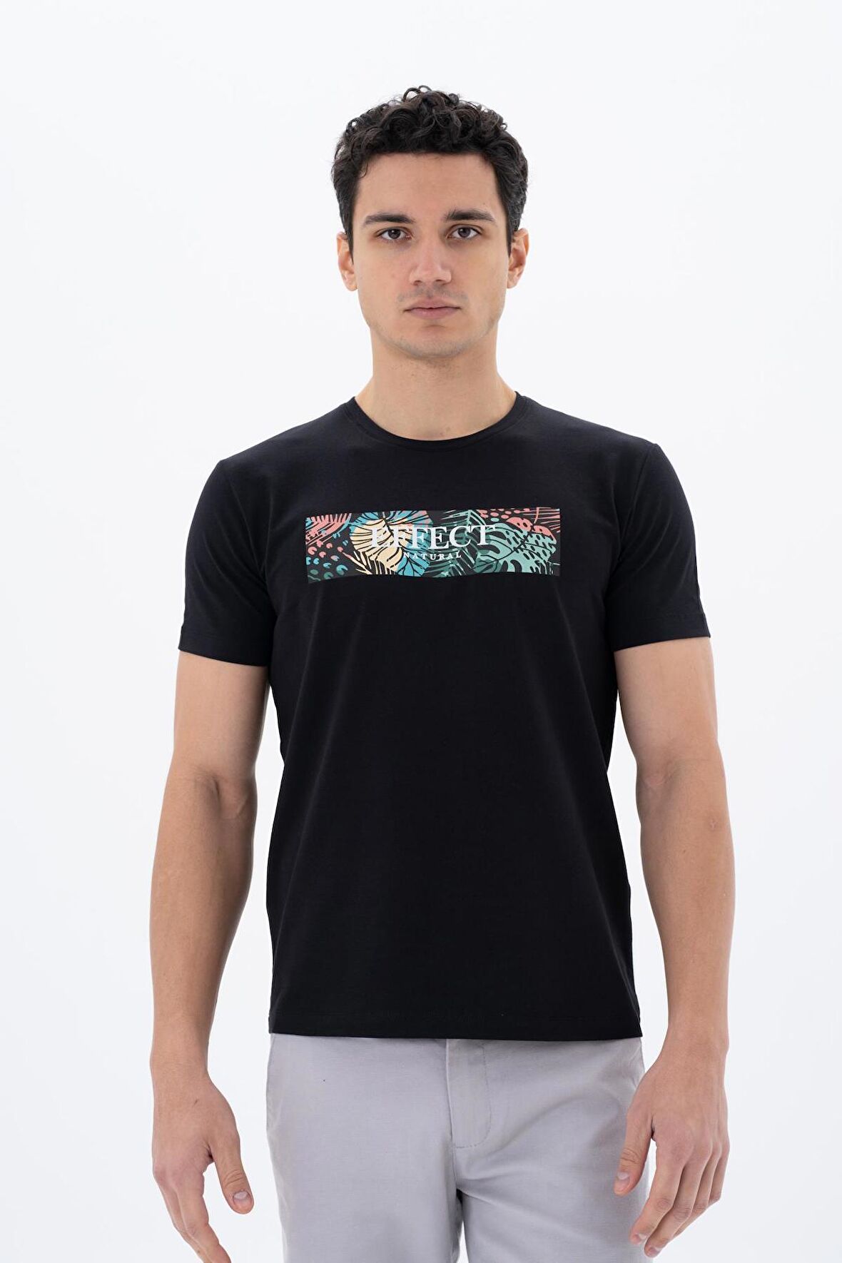 Arma Erkek Slim Fit Bisiklet Yaka Tişört 