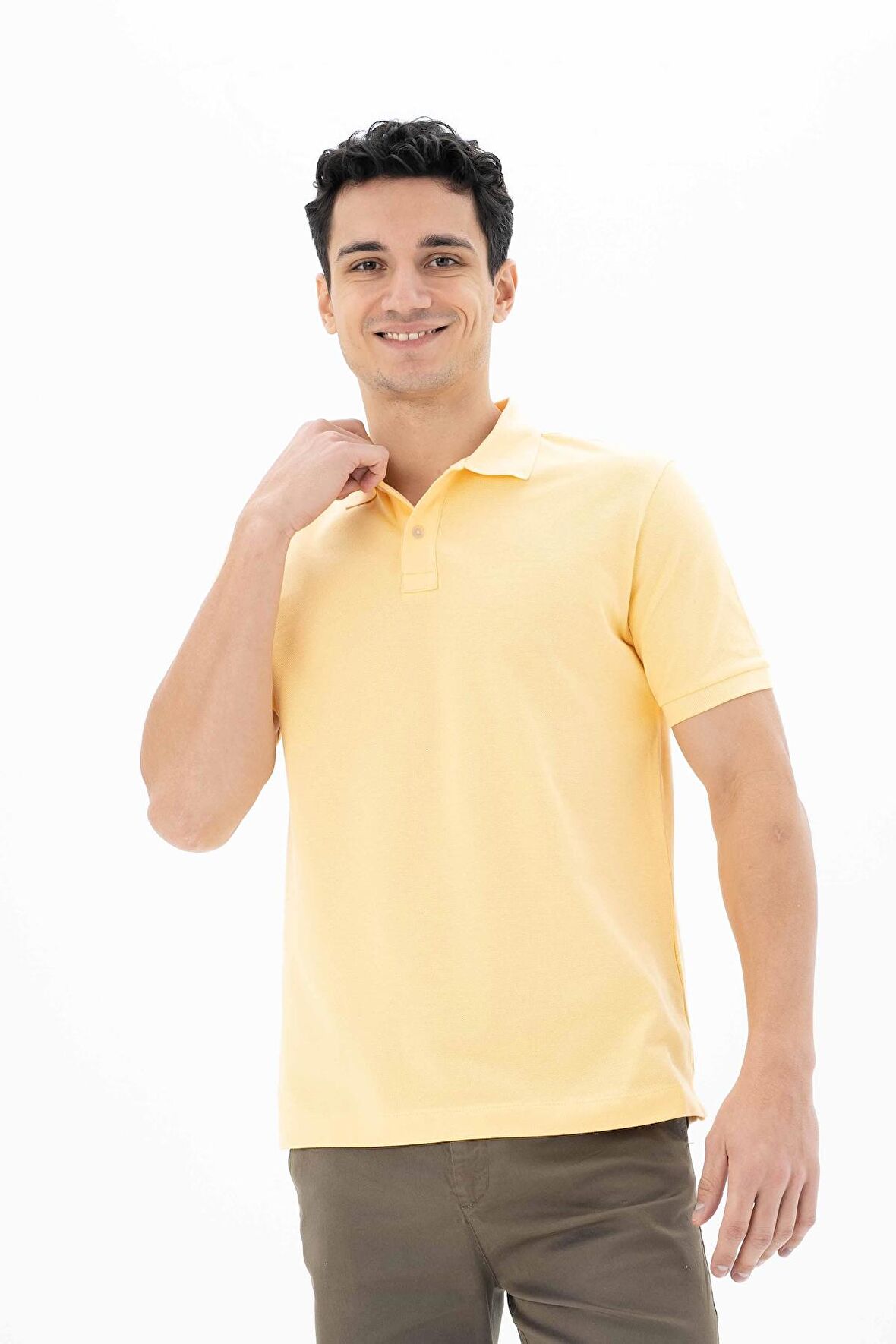 Arma Erkek %100 Pamuk Basic Polo Yaka Regular Fit T-shirt 