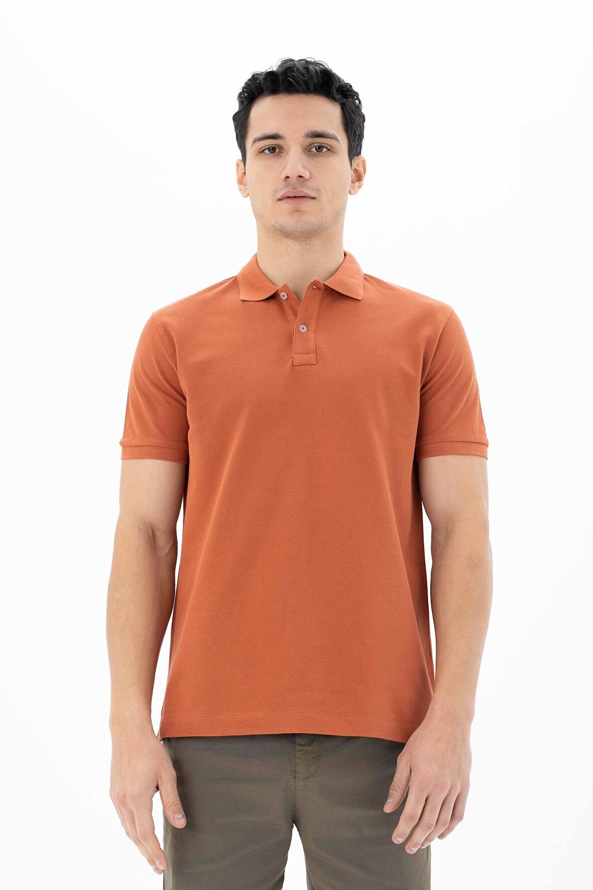 Arma Erkek %100 Pamuk Basic Polo Yaka Regular Fit T-shirt 
