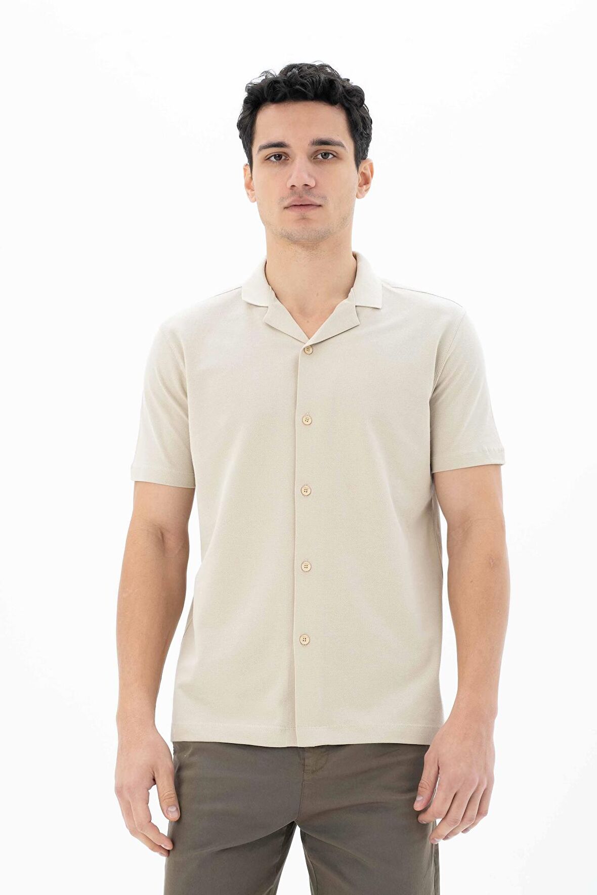 Arma Erkek % 100 Pamuk Penye Pike Regular Fit Polo Yaka Gömlek 