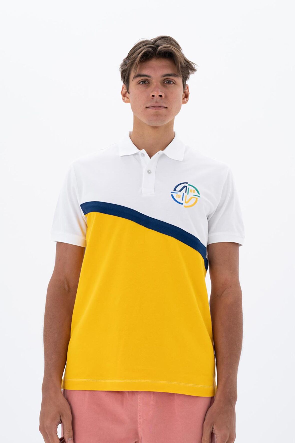 Arma Erkek Baskılı Regular Fit % 95 Pamuklu %5 Likralı Polo Yaka T-Shirt 