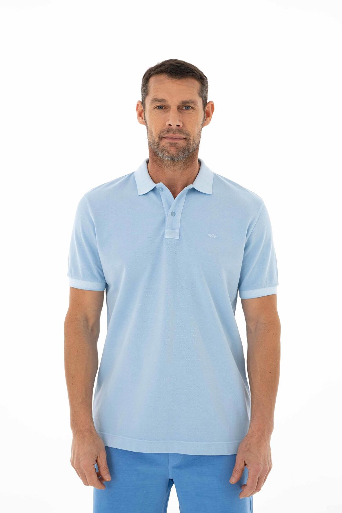 Arma Erkek % 100 Pamuk Regular Fit Parça Boyama Polo Yaka T-Shirt 