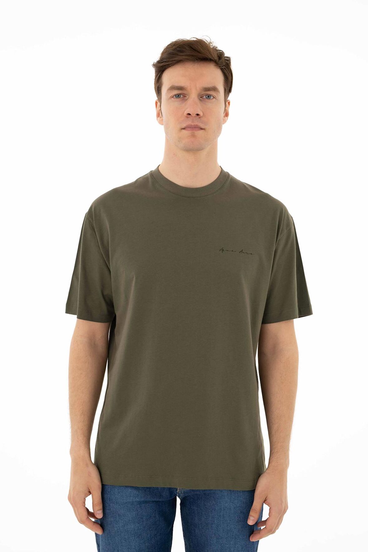 Arma Erkek Oversize Bisiklet Yaka Tişört 