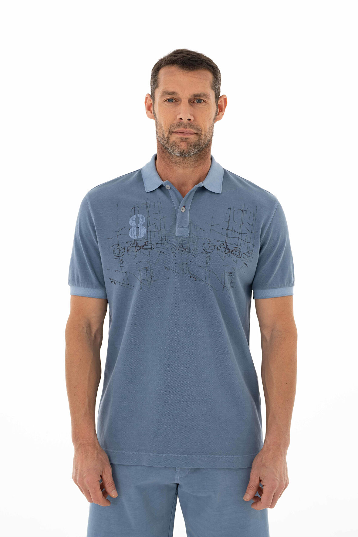 Arma Erkek Regular Fit Parça Boyama Polo Yaka Tişört 