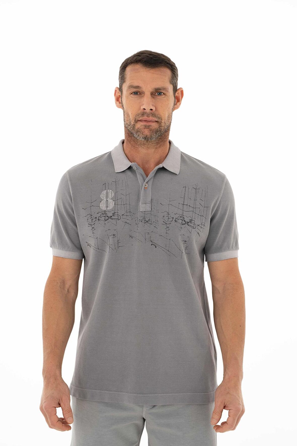 Arma Erkek Regular Fit Parça Boyama Polo Yaka Tişört 