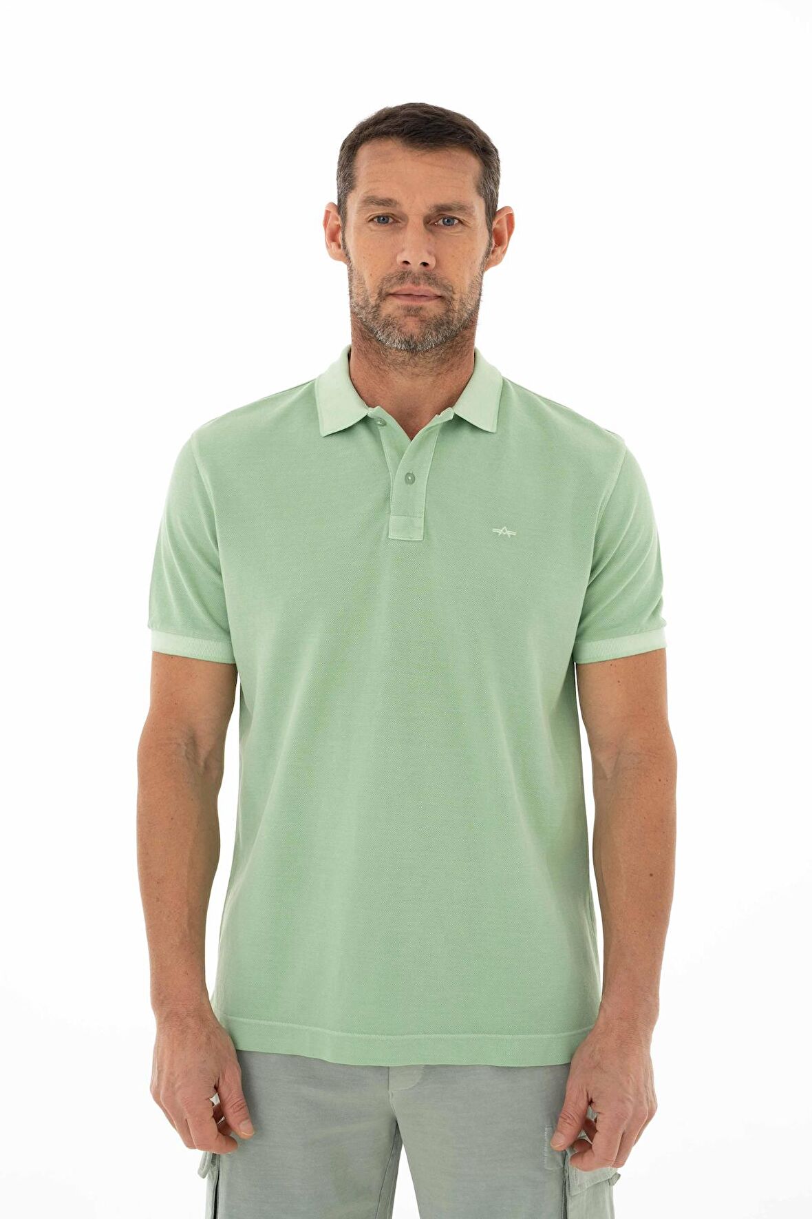 Arma Erkek % 100 Pamuk Regular Fit Parça Boyama Polo Yaka T-Shirt 