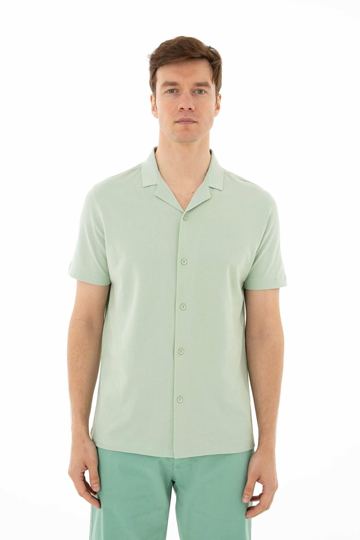 Arma Erkek % 100 Pamuk Penye Pike Regular Fit Polo Yaka Gömlek 