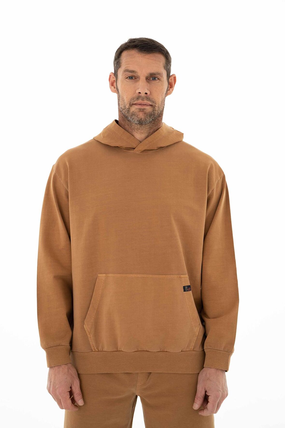 Arma Erkek Oversize 2 İplik Kanguru Cepli Kapşonlu Sweatshirt 