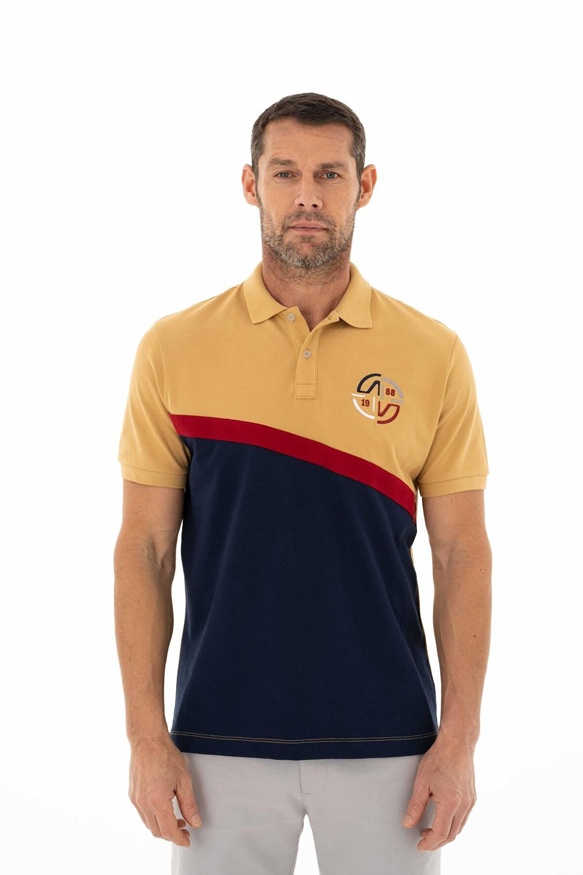 Arma Erkek Baskılı Regular Fit % 95 Pamuklu %5 Likralı Polo Yaka T-Shirt 