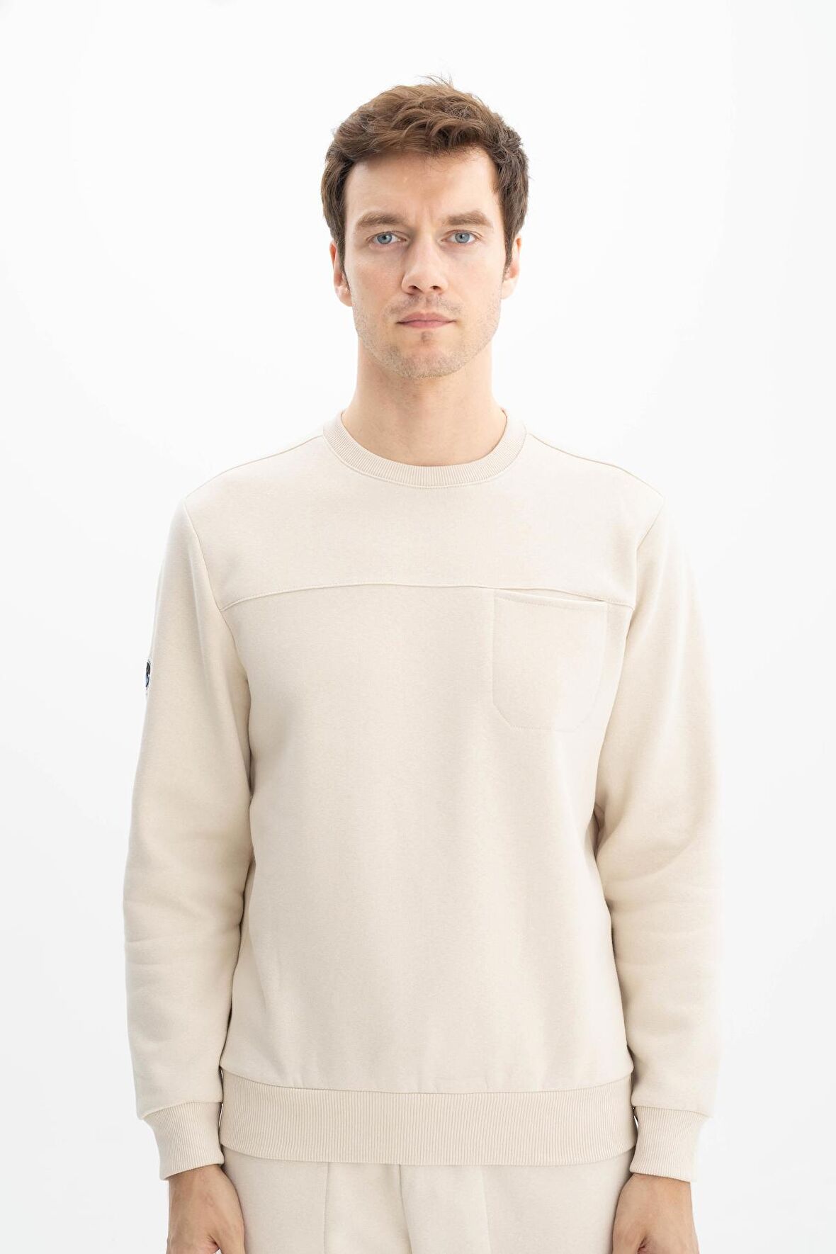 Arma Erkek Regular Fit Cepli Bisiklet Yaka Sweatshirt 