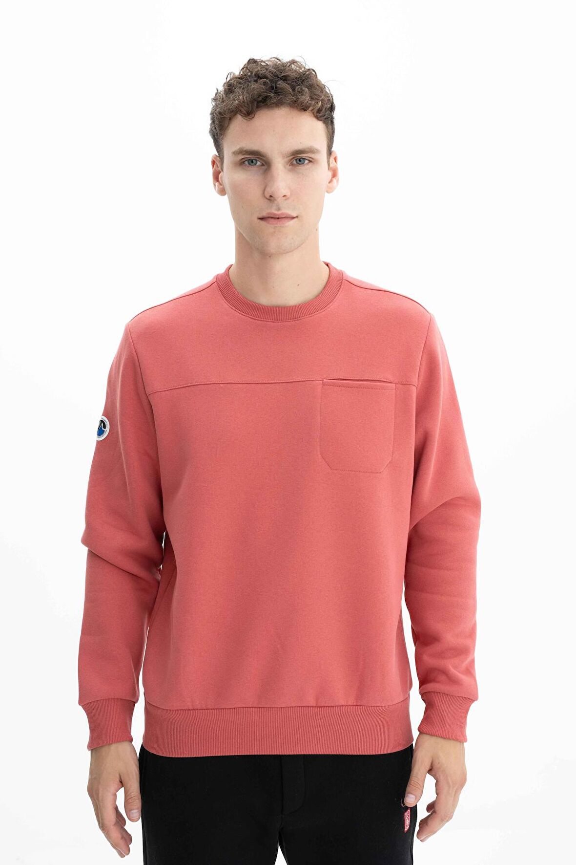 Arma Erkek Regular Fit Cepli Bisiklet Yaka Sweatshirt 