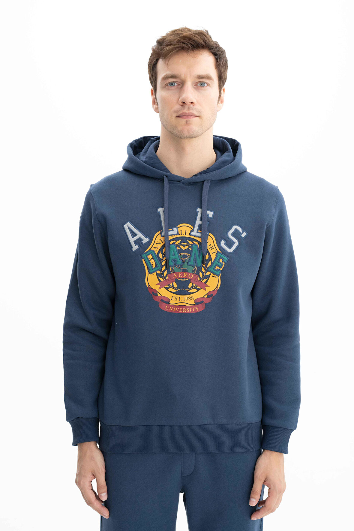 Arma Erkek Baskılı 3 İplik Regular Fit Cepsiz Kapşonlu Sweatshirt K26254625801 