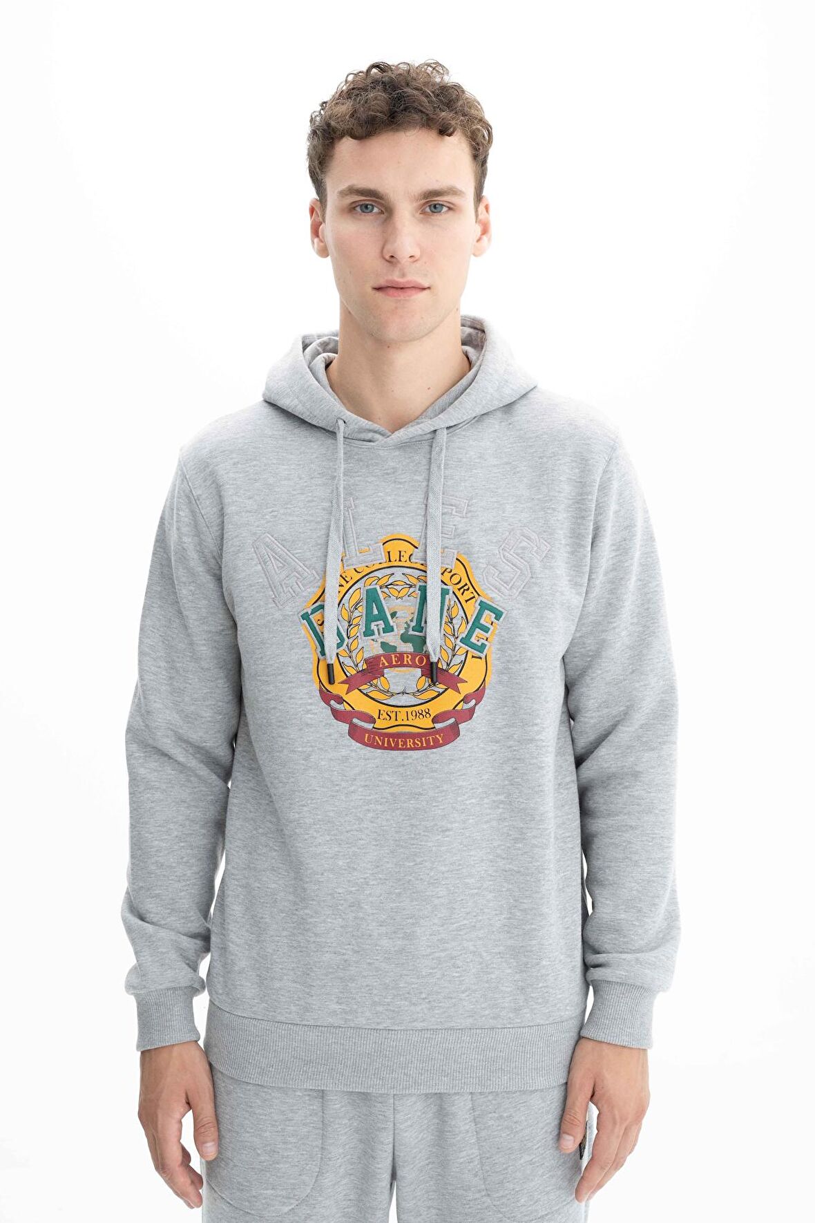 Arma Erkek Regular Fit Cepsiz Kapşonlu Sweatshirt 
