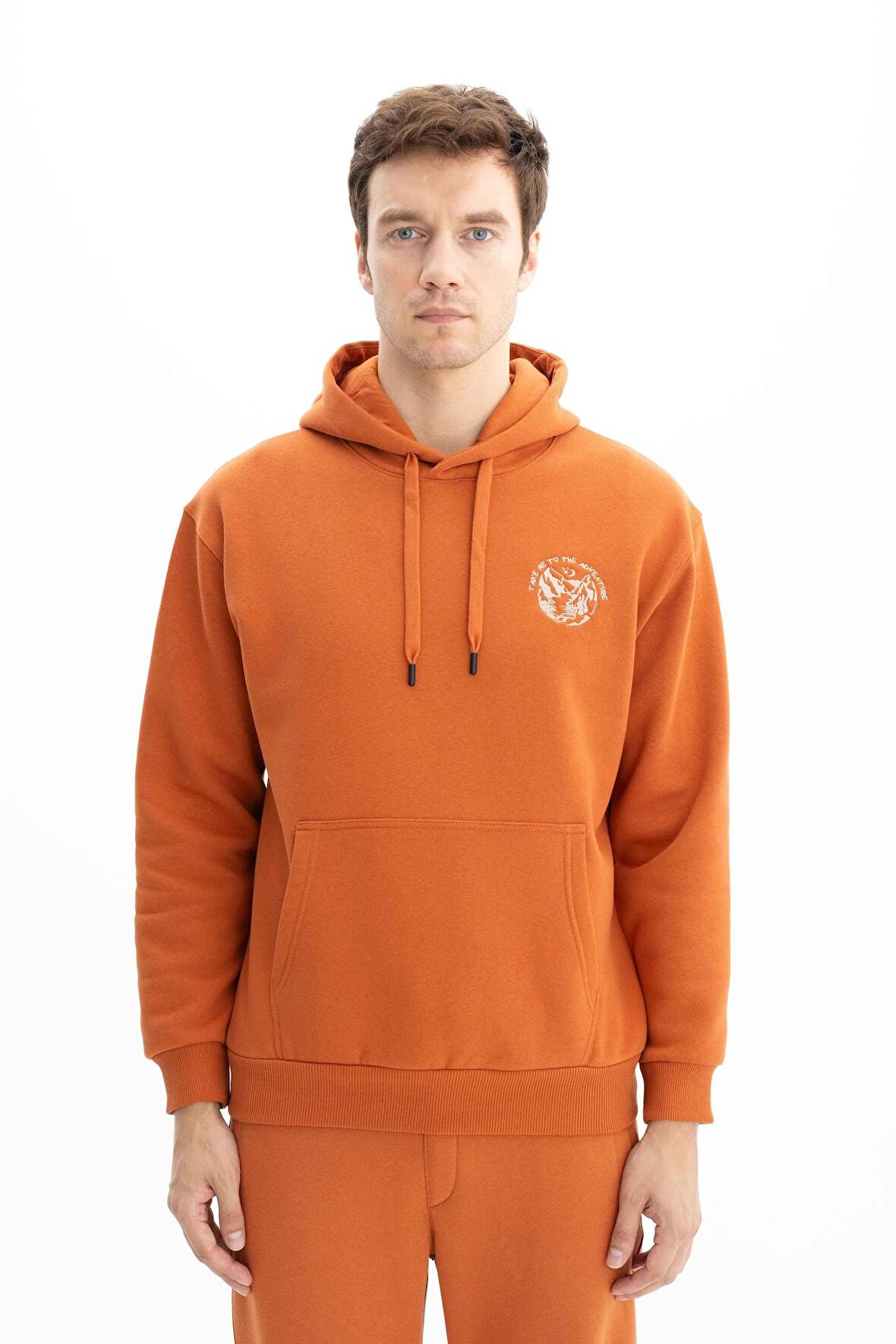 Arma Erkek Relax Fit Kanguru Cepli Kapşonlu Sweatshirt 