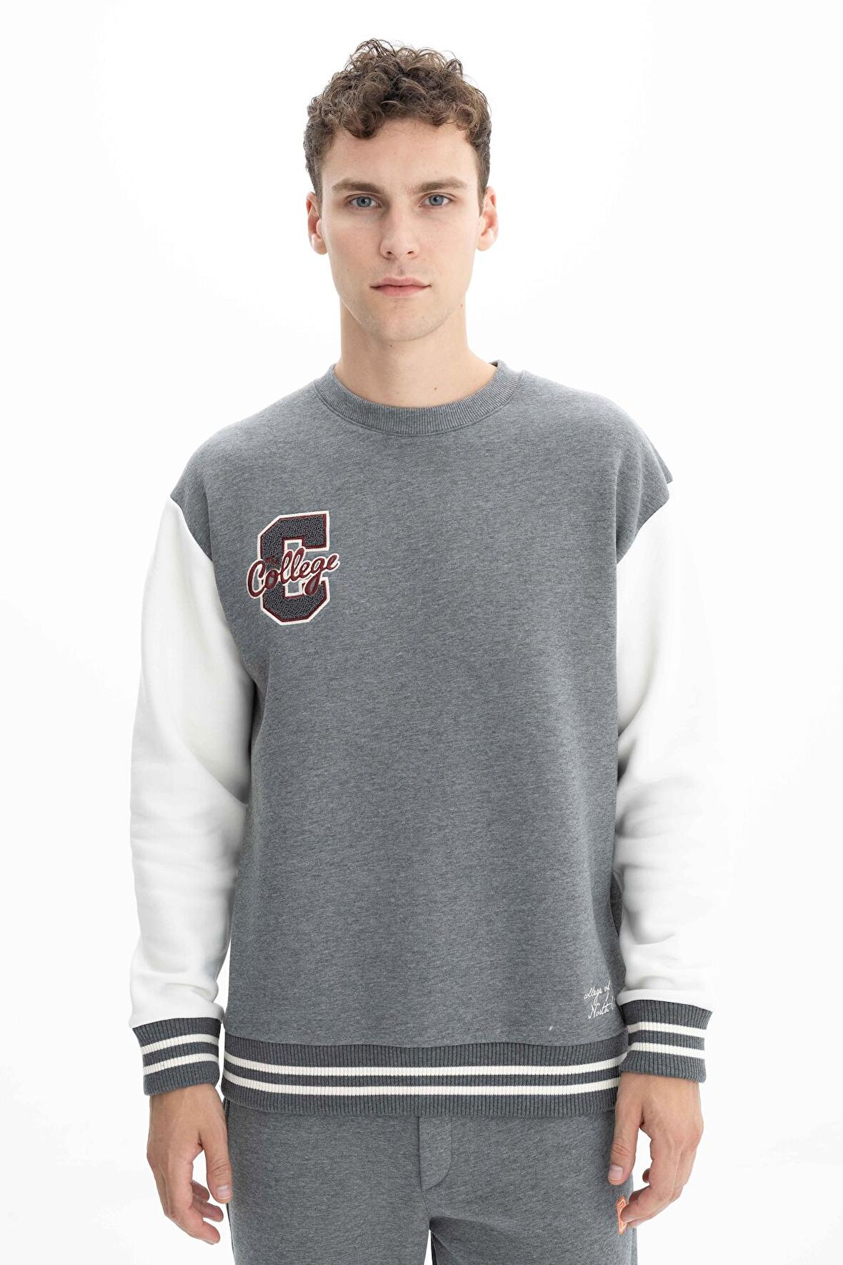 Arma Erkek Relax Fit Bisiklet Yaka Sweatshirt 