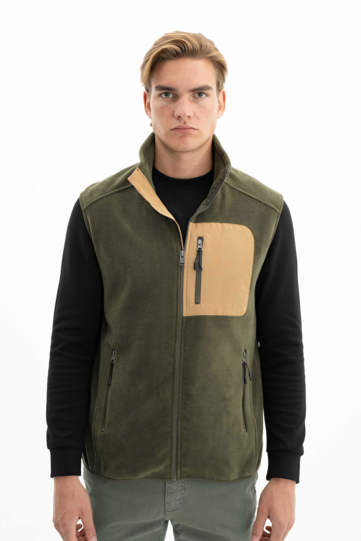 Arma Erkek Kışlık Softech Polar Relax Fit Tam Fermuar Yandan Cepli Baskısız Yelek K26424674101 