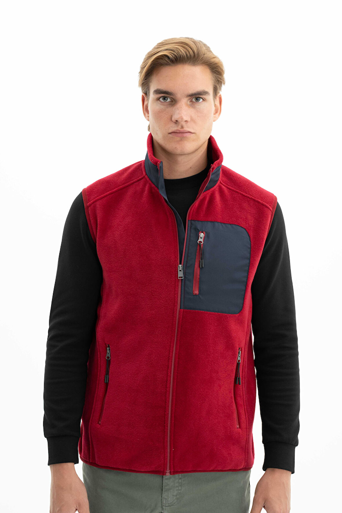 Arma Erkek Kışlık Softech Polar Relax Fit Tam Fermuar Yandan Cepli Baskısız Yelek K26424674101 