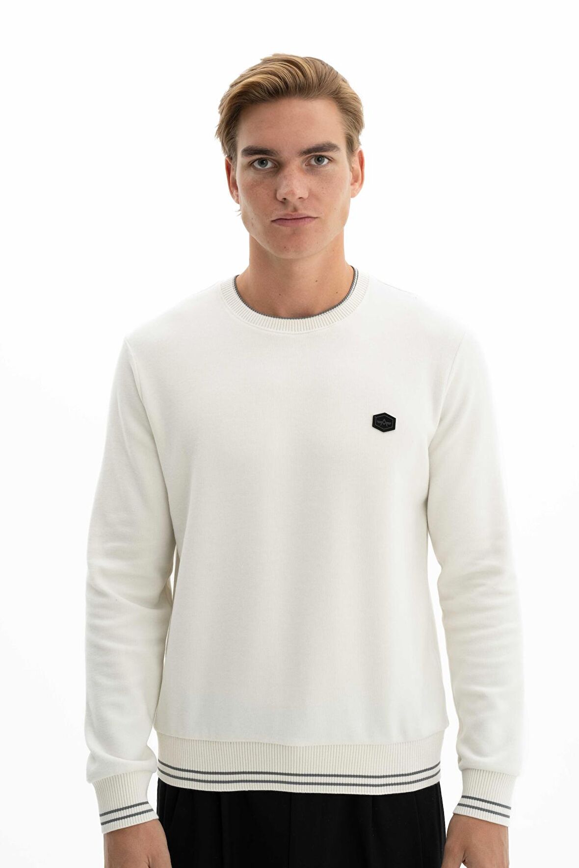 Arma Erkek Regular Fit Selanik Kumaş Bisiklet Yaka Sweatshirt 