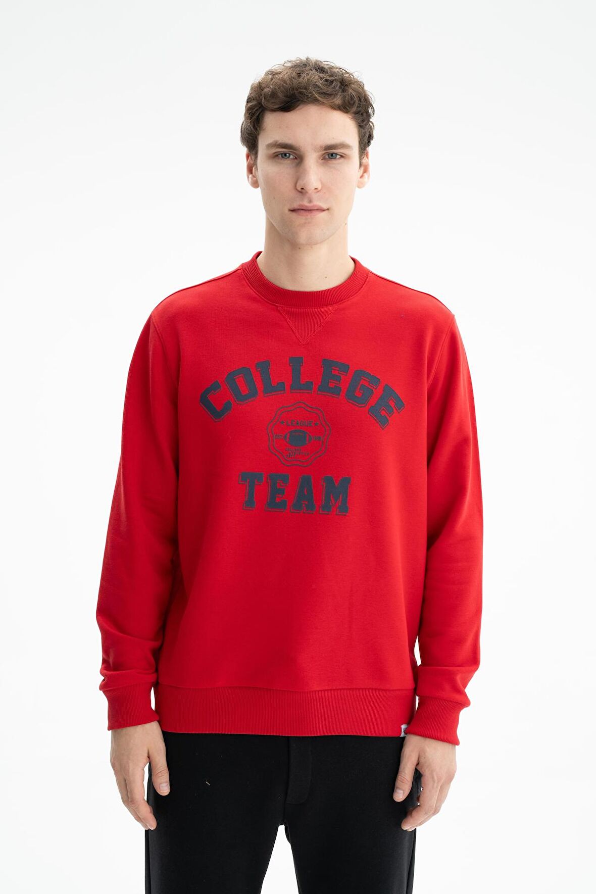 Arma Erkek Regular Fit Şardonsuz 3 İplik Bisiklet Yaka Sweatshirt 