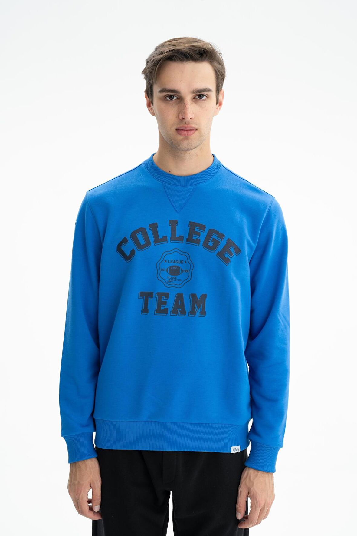 Arma Erkek Regular Fit Şardonsuz 3 İplik Bisiklet Yaka Sweatshirt 