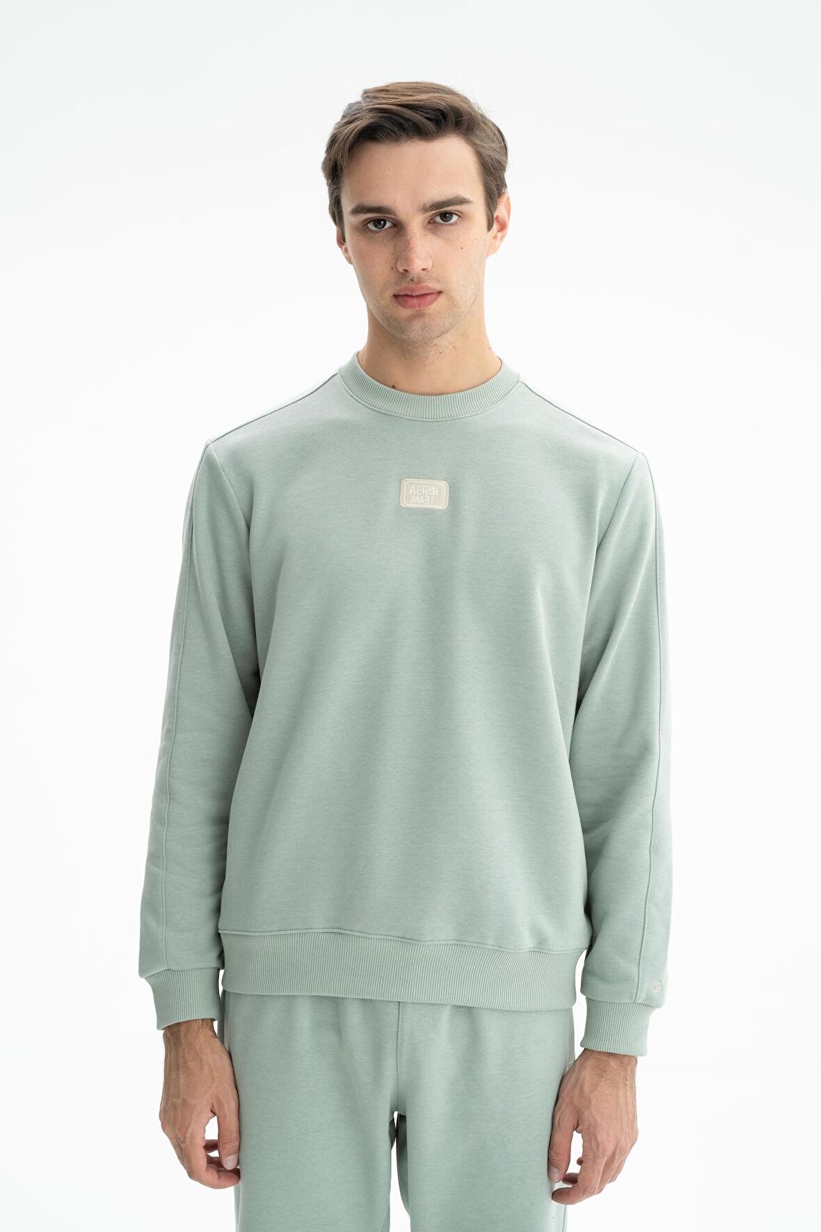 Arma Erkek Regular Fit Şardonsuz 3 İplik Bisiklet Yaka Sweatshirt 