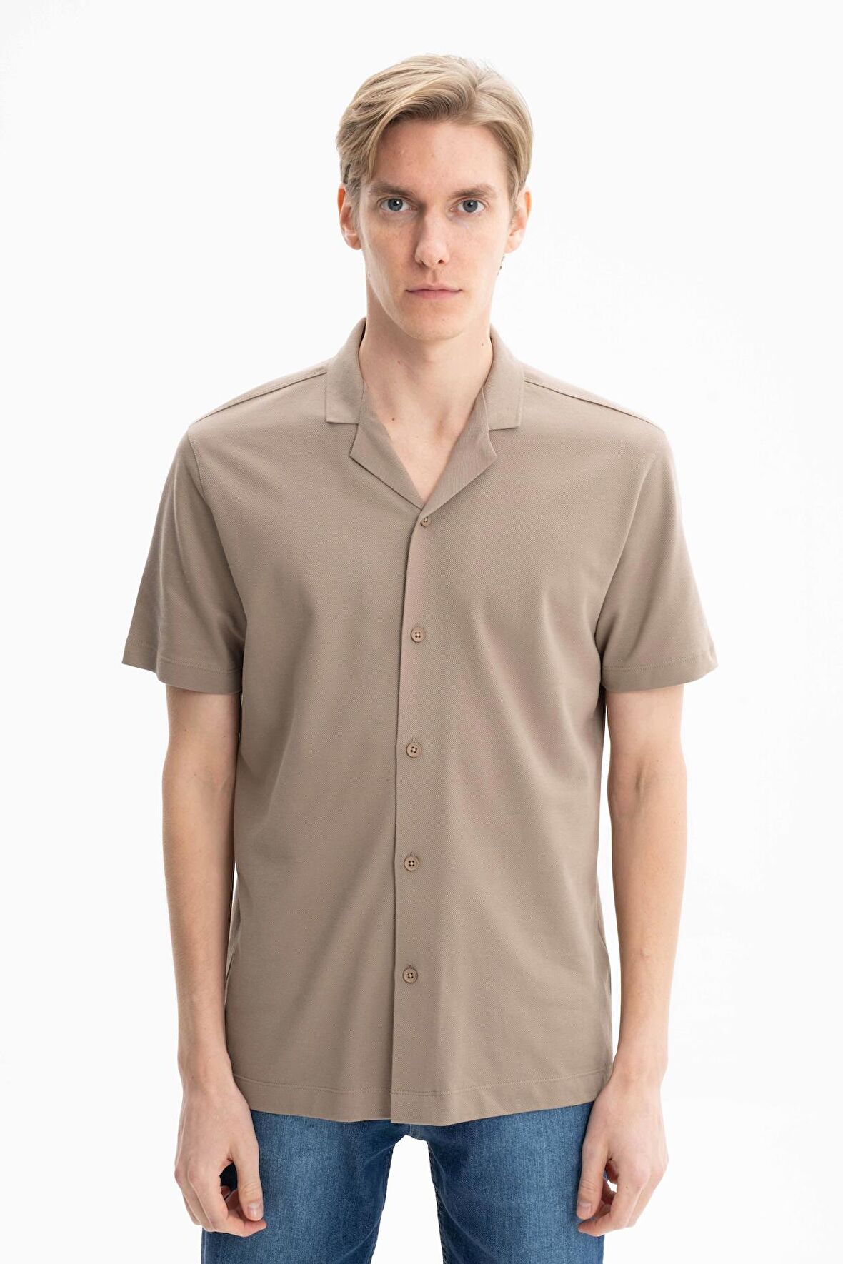 Arma Erkek % 100 Pamuk Penye Pike Regular Fit Polo Yaka Gömlek 