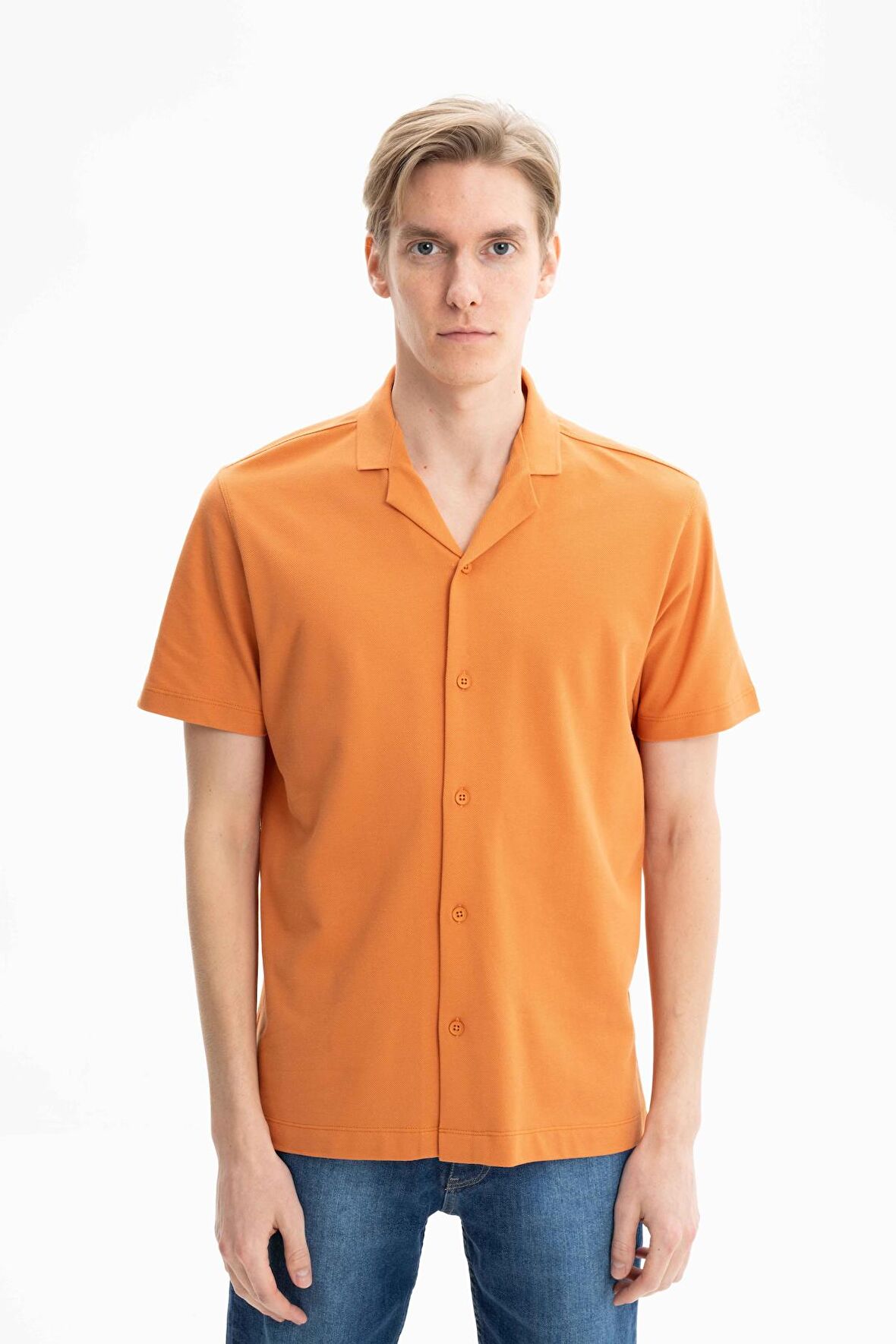 Arma Erkek % 100 Pamuk Penye Pike Regular Fit Polo Yaka Gömlek 