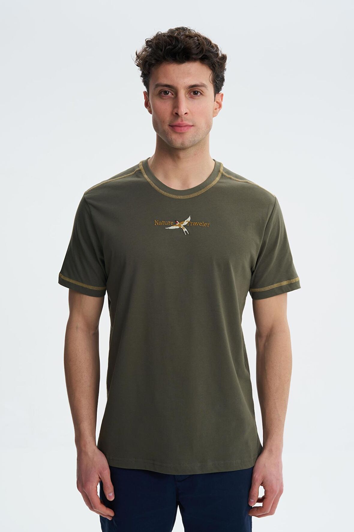 Arma Erkek Penye Süprem Regular Fit Bisiklet Yaka Tişört 