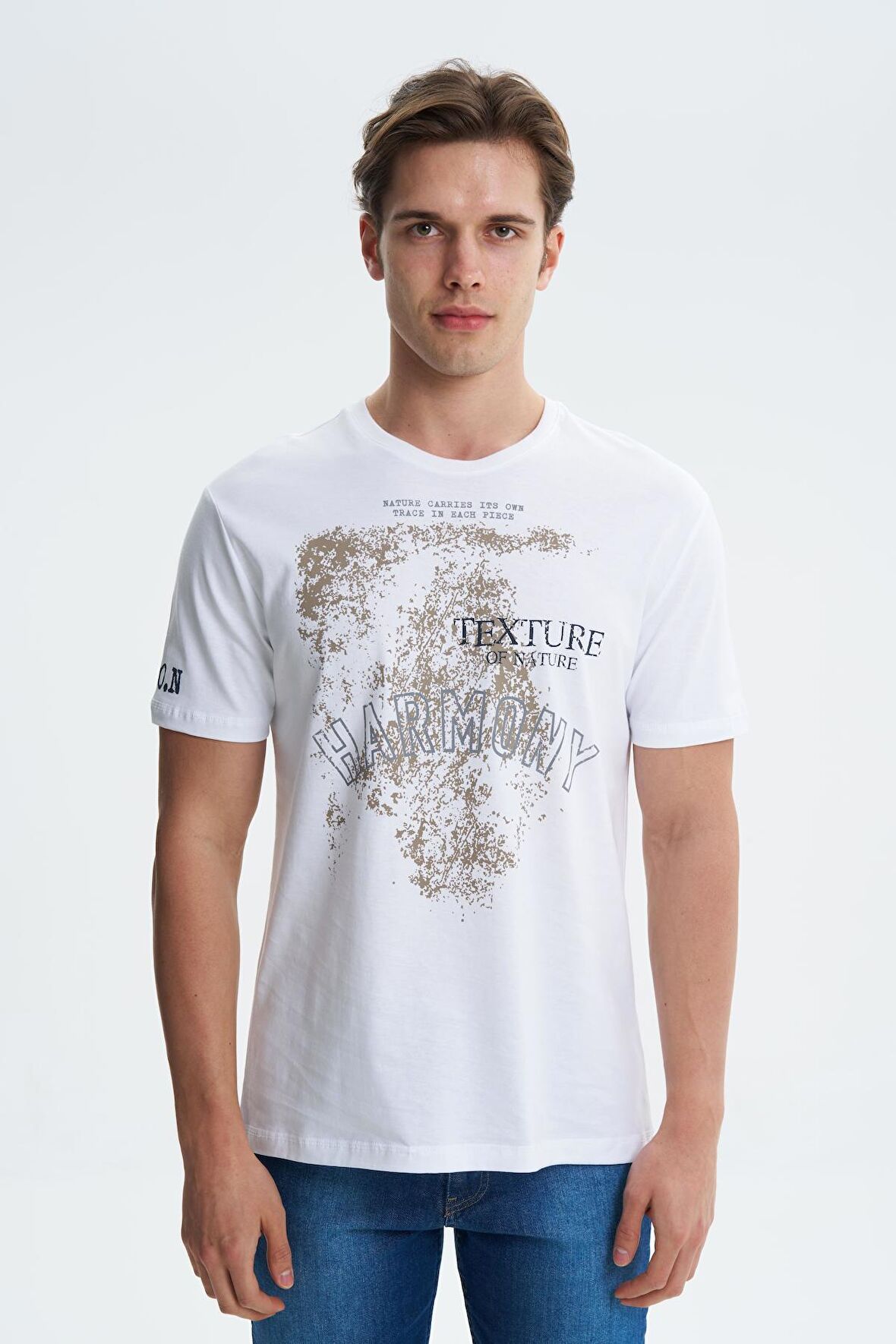 Arma Erkek Regular Fit %100 Pamuk Bisiklet Yaka Tişört 