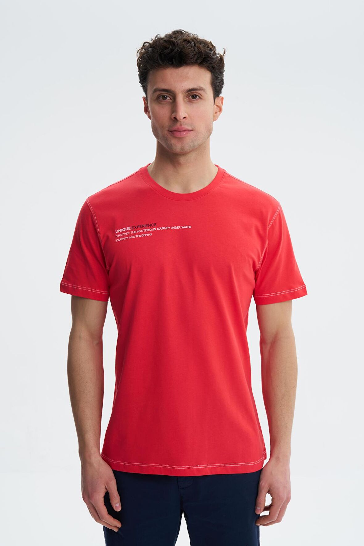 Arma Erkek Regular Fit Süprem Penye Bisiklet Yaka Tişört 