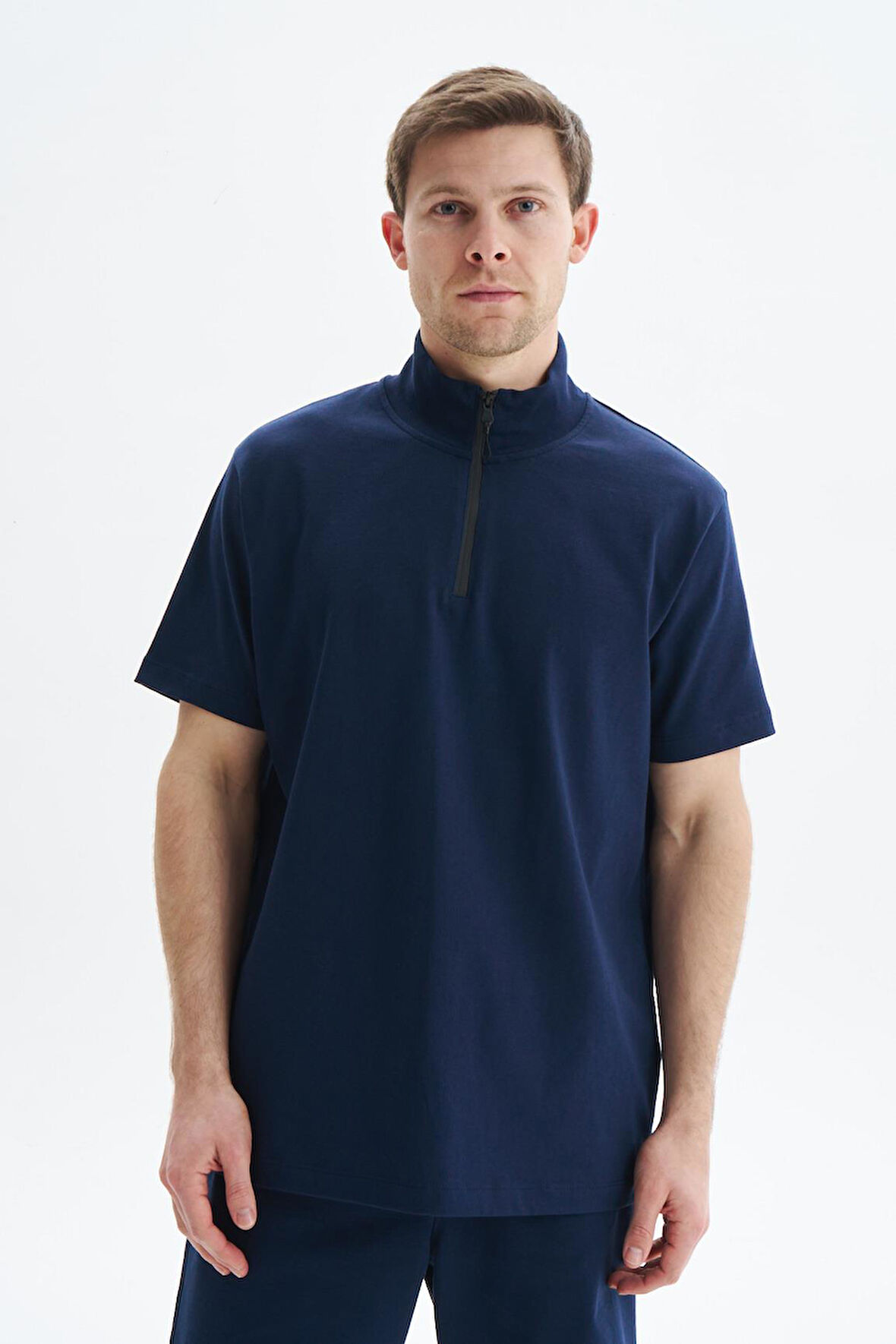 Arma Erkek Regular Fit Basic % 100 Pamuk Süprem Dik Yaka Fermuarlı Tişört Y29344449302 