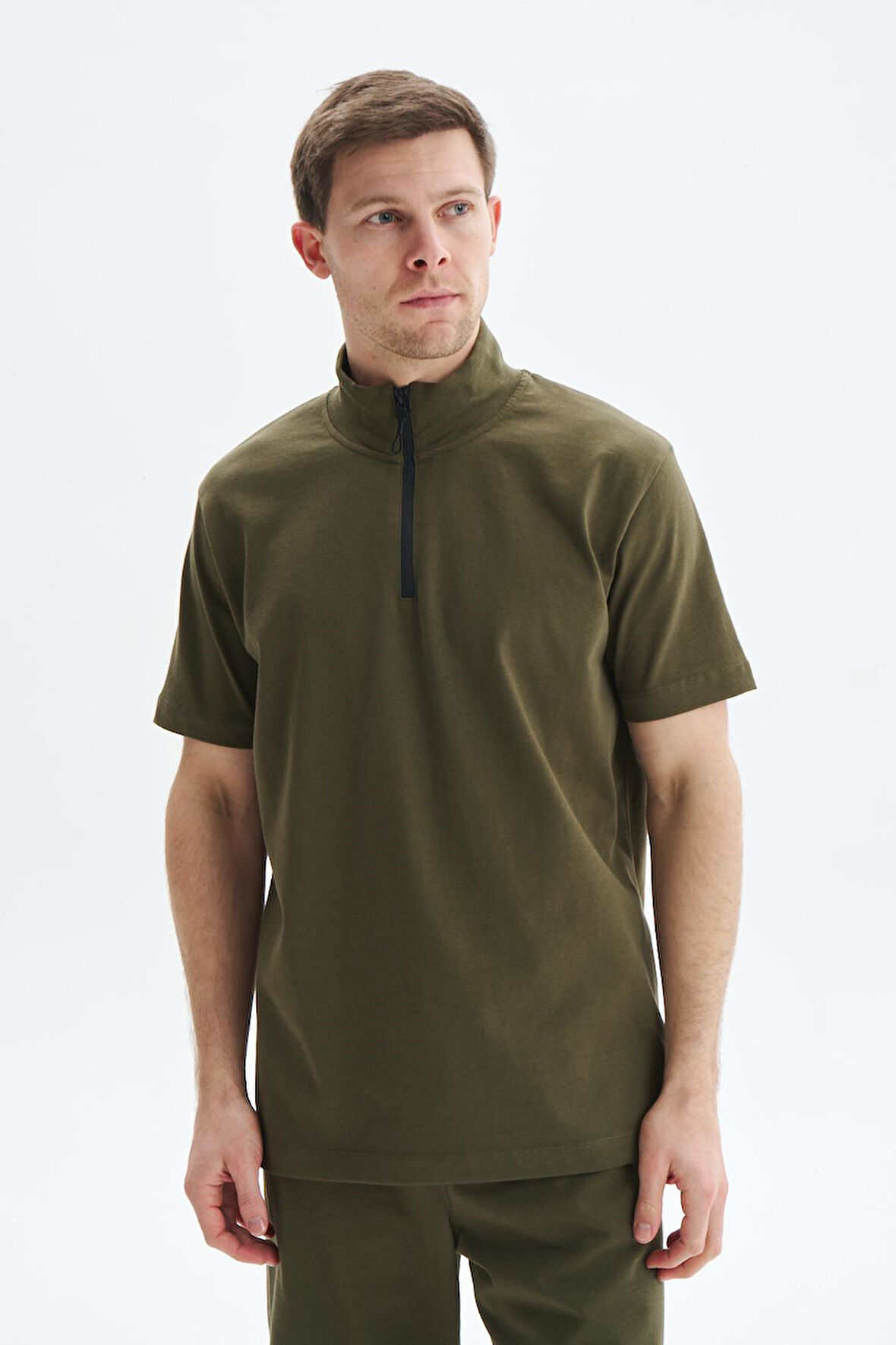 Arma Erkek Regular Fit Basic % 100 Pamuk Süprem Dik Yaka Fermuarlı Tişört Y29344449302 