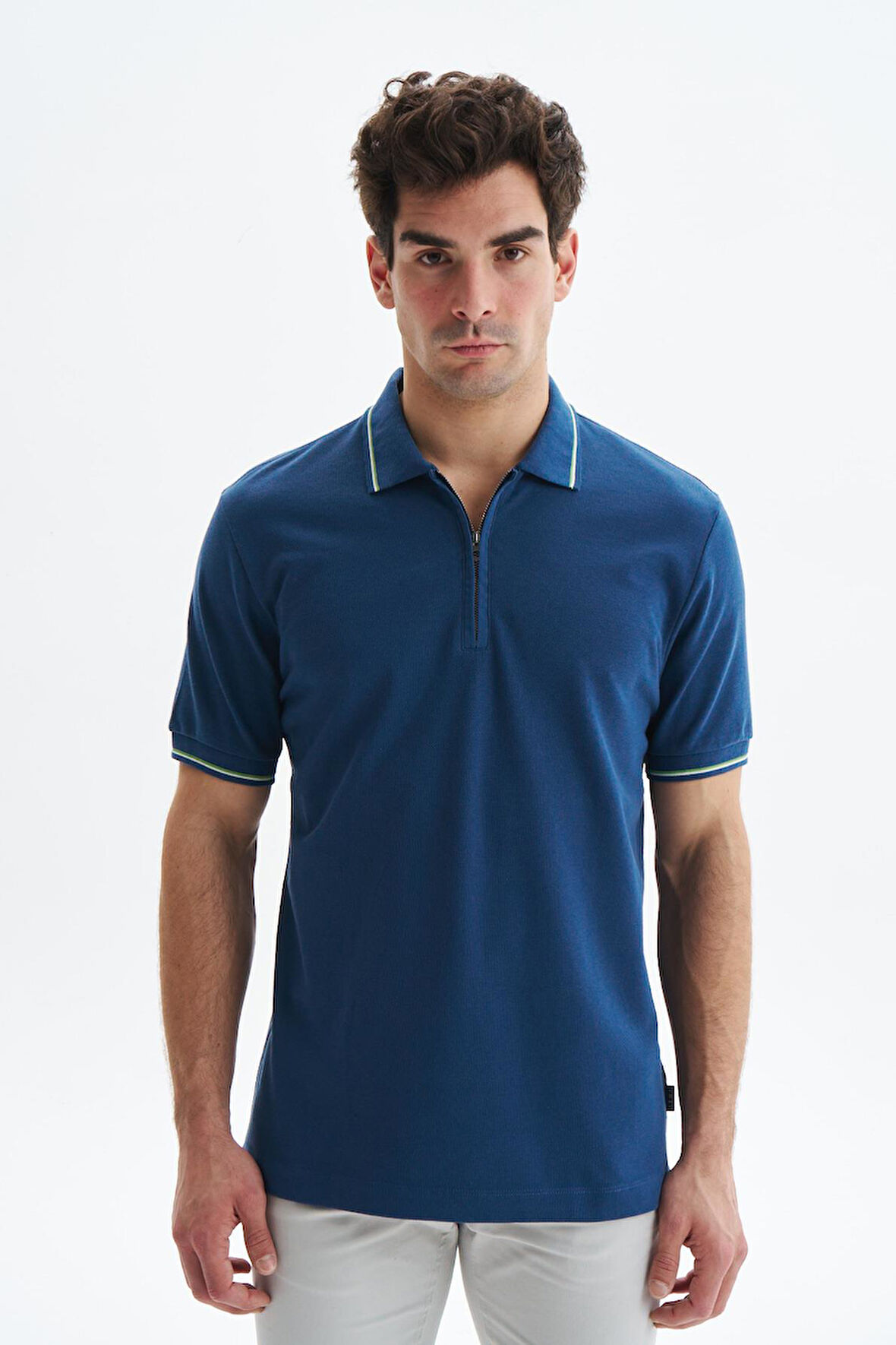 Arma Erkek Regular Fit Basic % 100 Pamuk Pike Fermuarlı Polo Yaka Tişört Y29374354202 