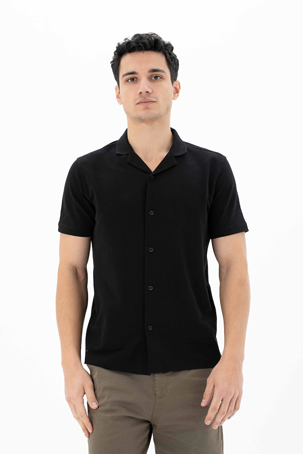 Arma Erkek % 100 Pamuk Penye Pike Regular Fit Polo Yaka Gömlek Y25374351101 