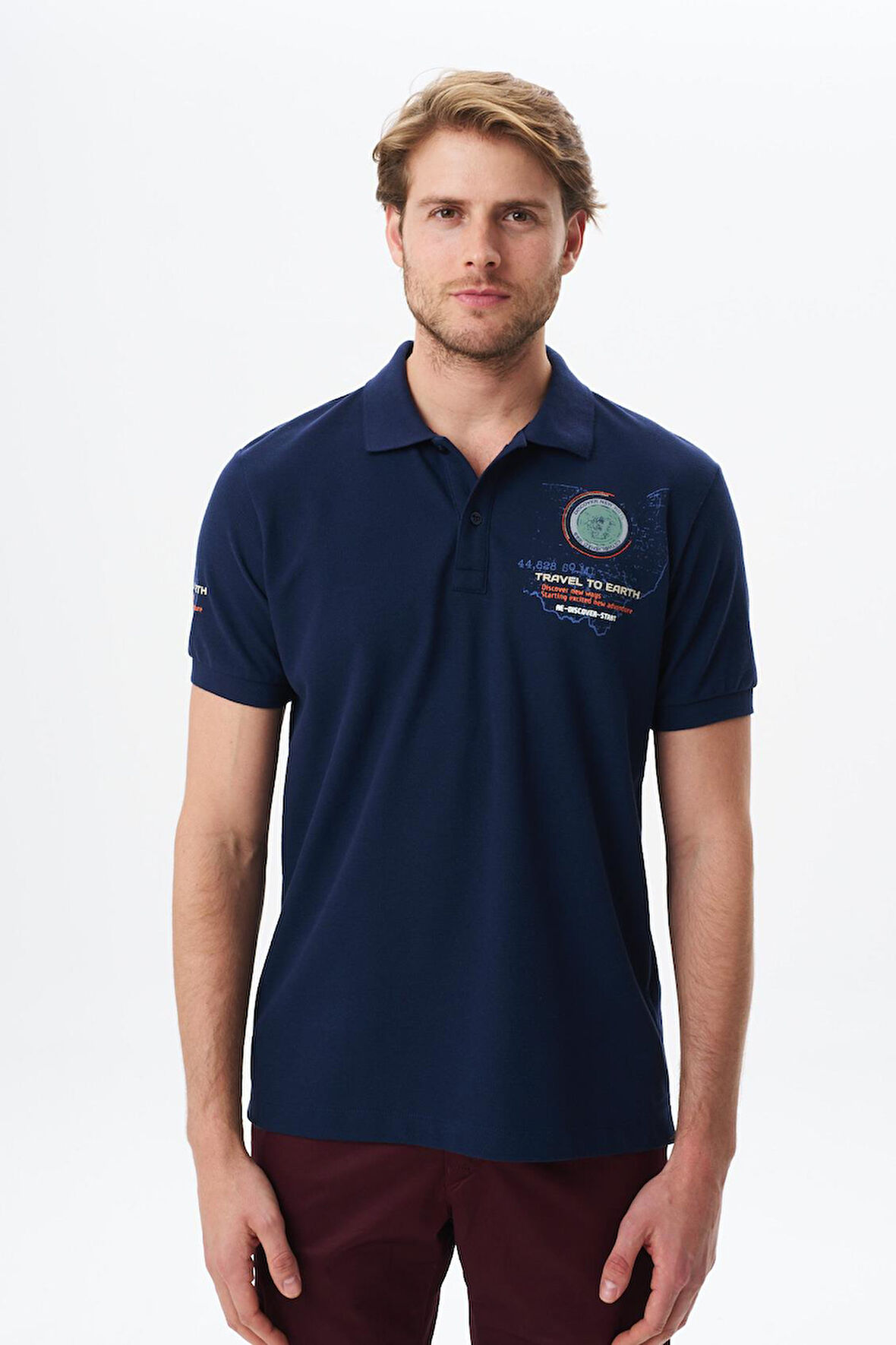 Arma Erkek Regular Fit Baskılı % 100 Pamuk Pike Polo Yaka Tişört Y29374355102 