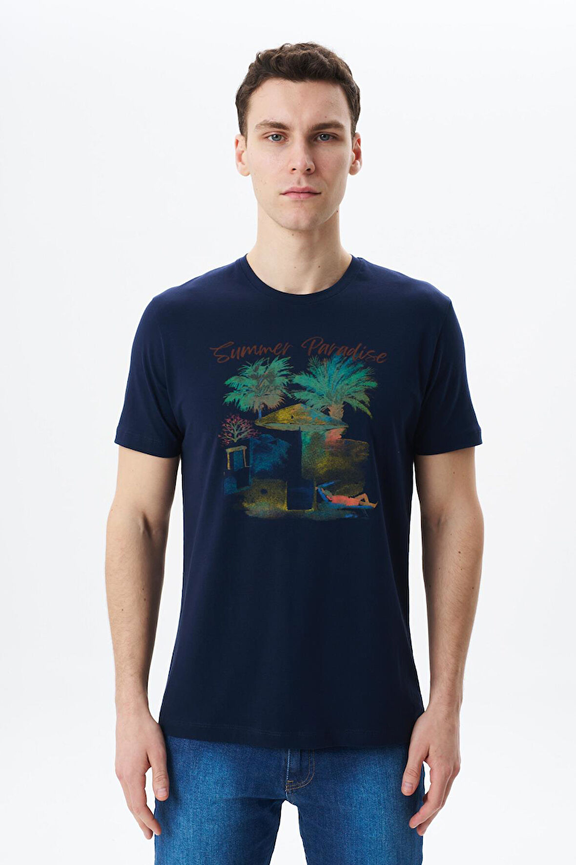 Arma Erkek Regular Fit Baskılı Süprem Bisiklet Yaka Tişört Y29344453502 