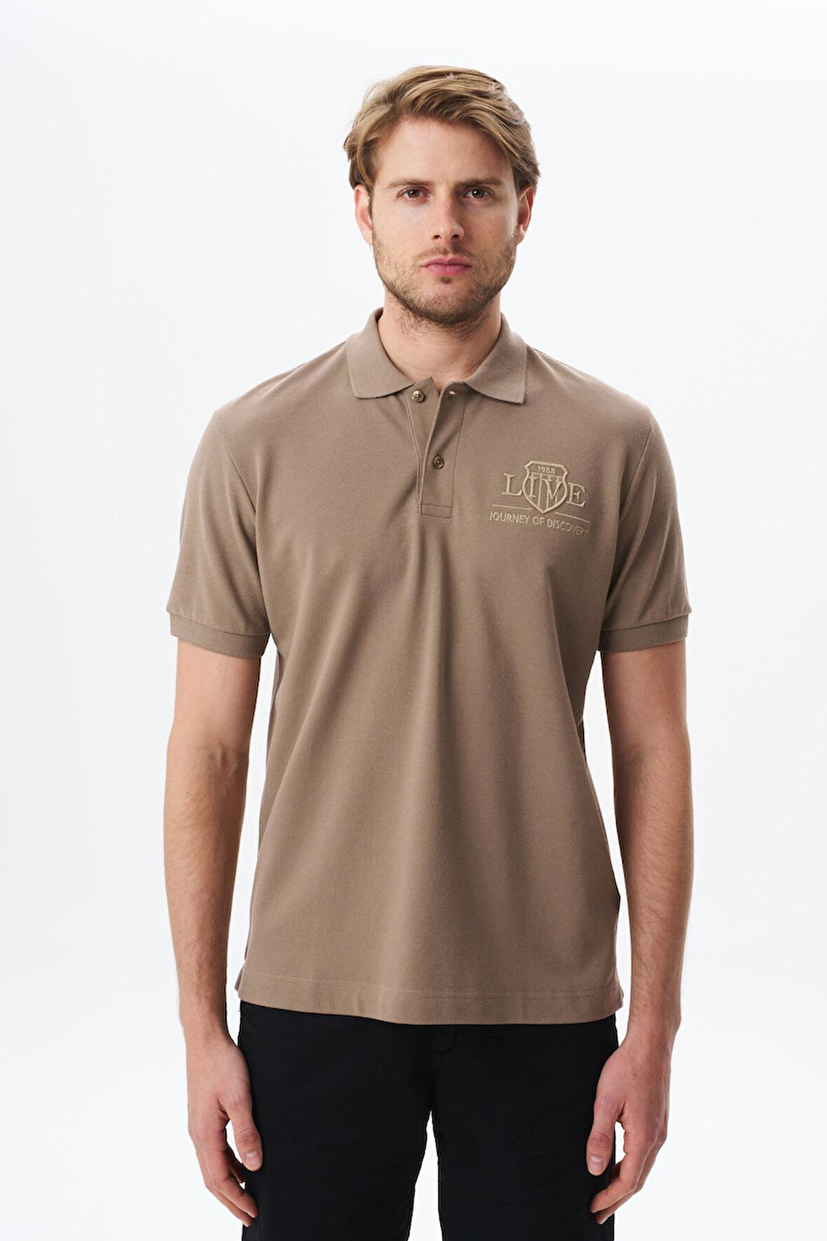 Arma Erkek Yazı Baskılı Regular Fit % 100 Pamuk Pike Polo Yaka Tişört Y29374355602 