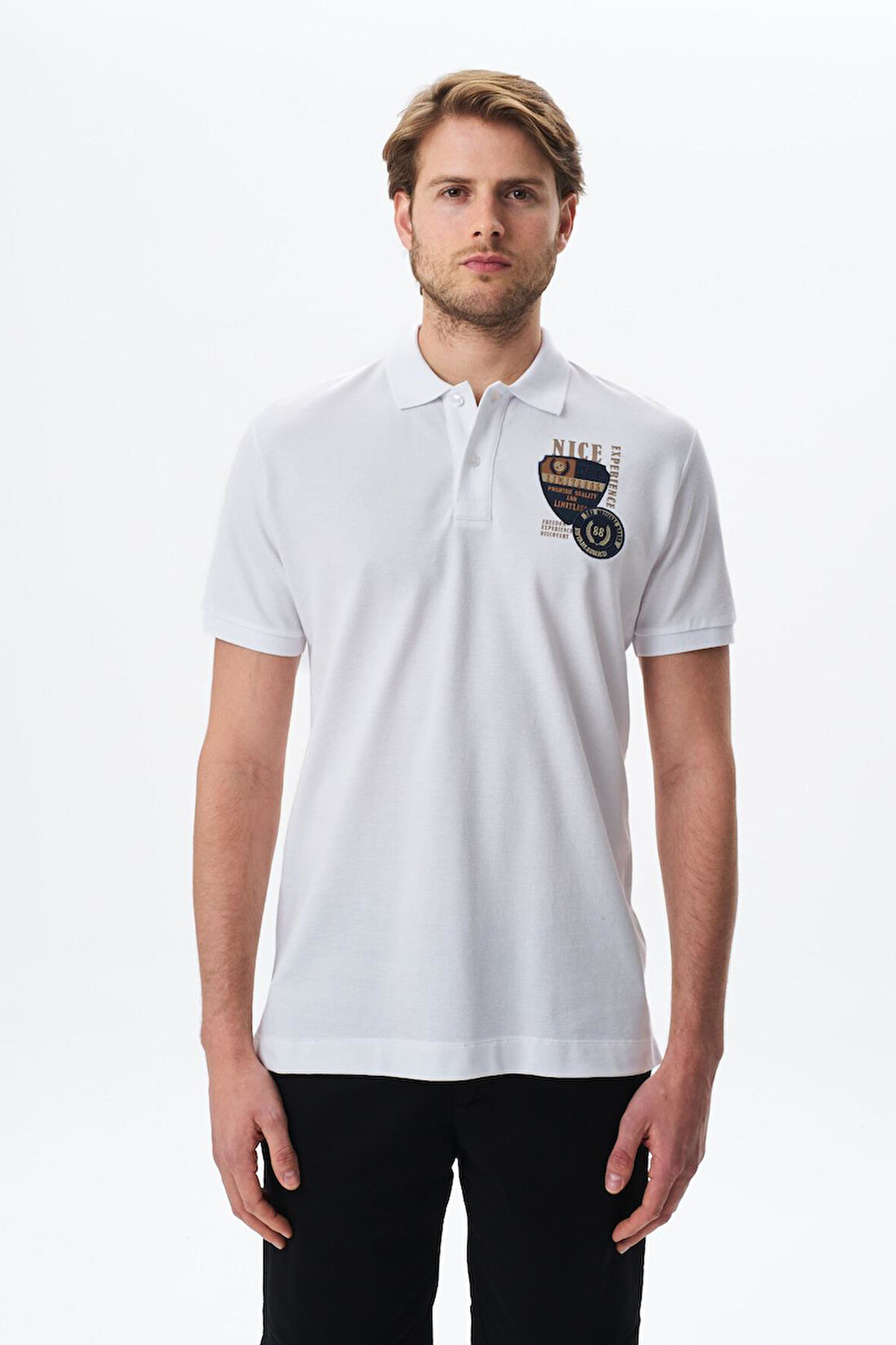 Arma Erkek Yazı Baskılı Regular Fit % 100 Pamuk Pike Polo Yaka Tişört Y29374355802 