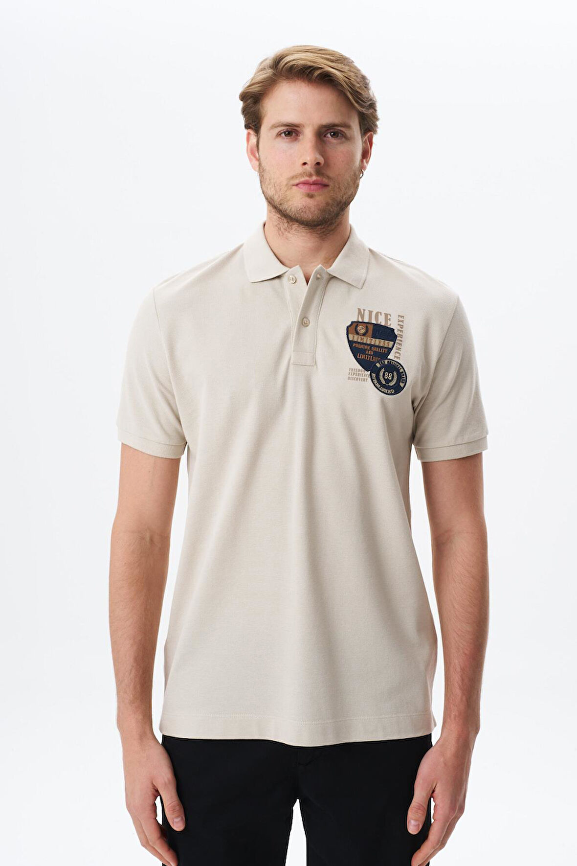Arma Erkek Yazı Baskılı Regular Fit % 100 Pamuk Pike Polo Yaka Tişört Y29374355802 