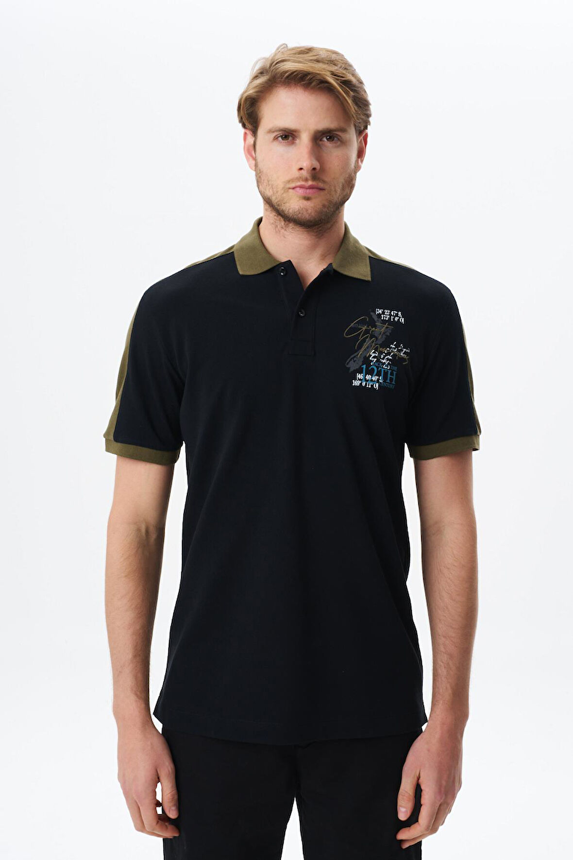 Arma Erkek Regular Fit Baskılı % 100 Pamuk Pike Polo Yaka Tişört Y29374356002 