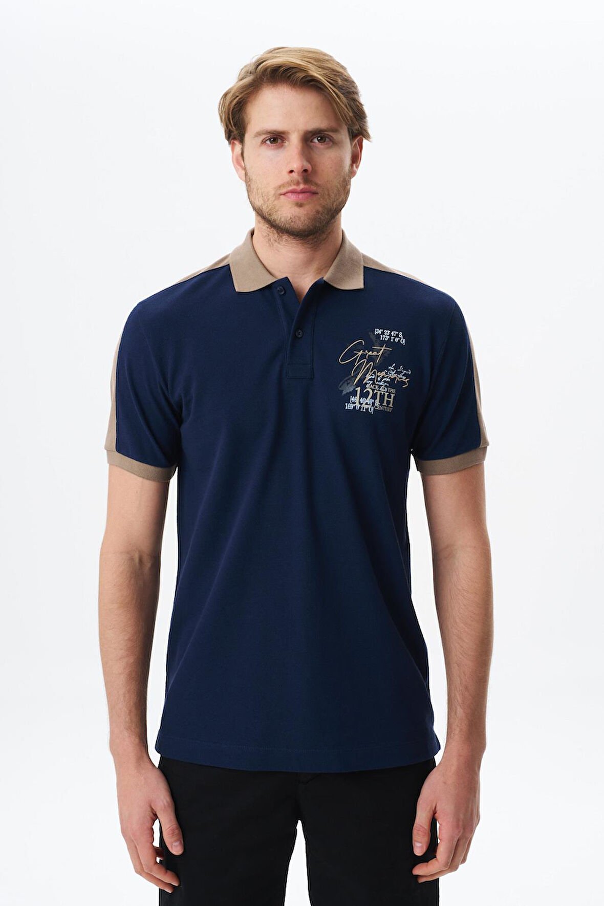 Arma Erkek Regular Fit Baskılı % 100 Pamuk Pike Polo Yaka Tişört Y29374356002 