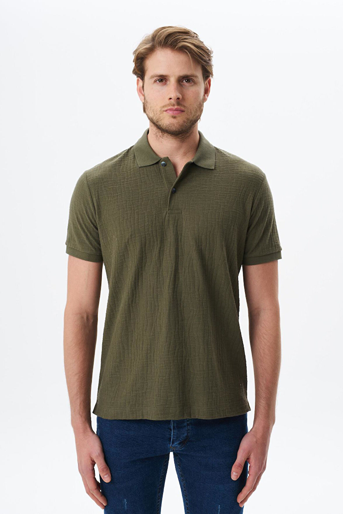 Arma Erkek Basic Regular Fit Jakarlı Süprem Polo Yaka Tişört Y29374356302 