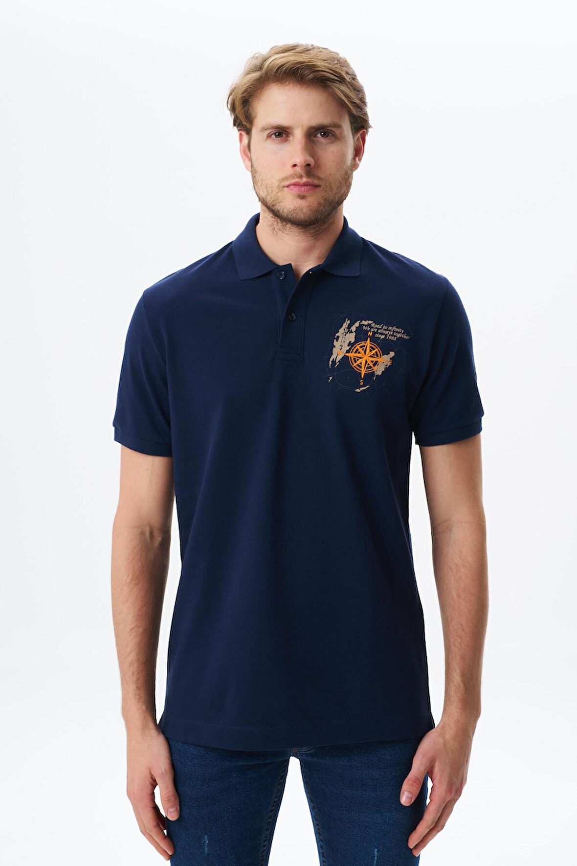 Arma Erkek Regular Fit Baskılı % 100 Pamuk Pike Polo Yaka Tişört Y29374356202 