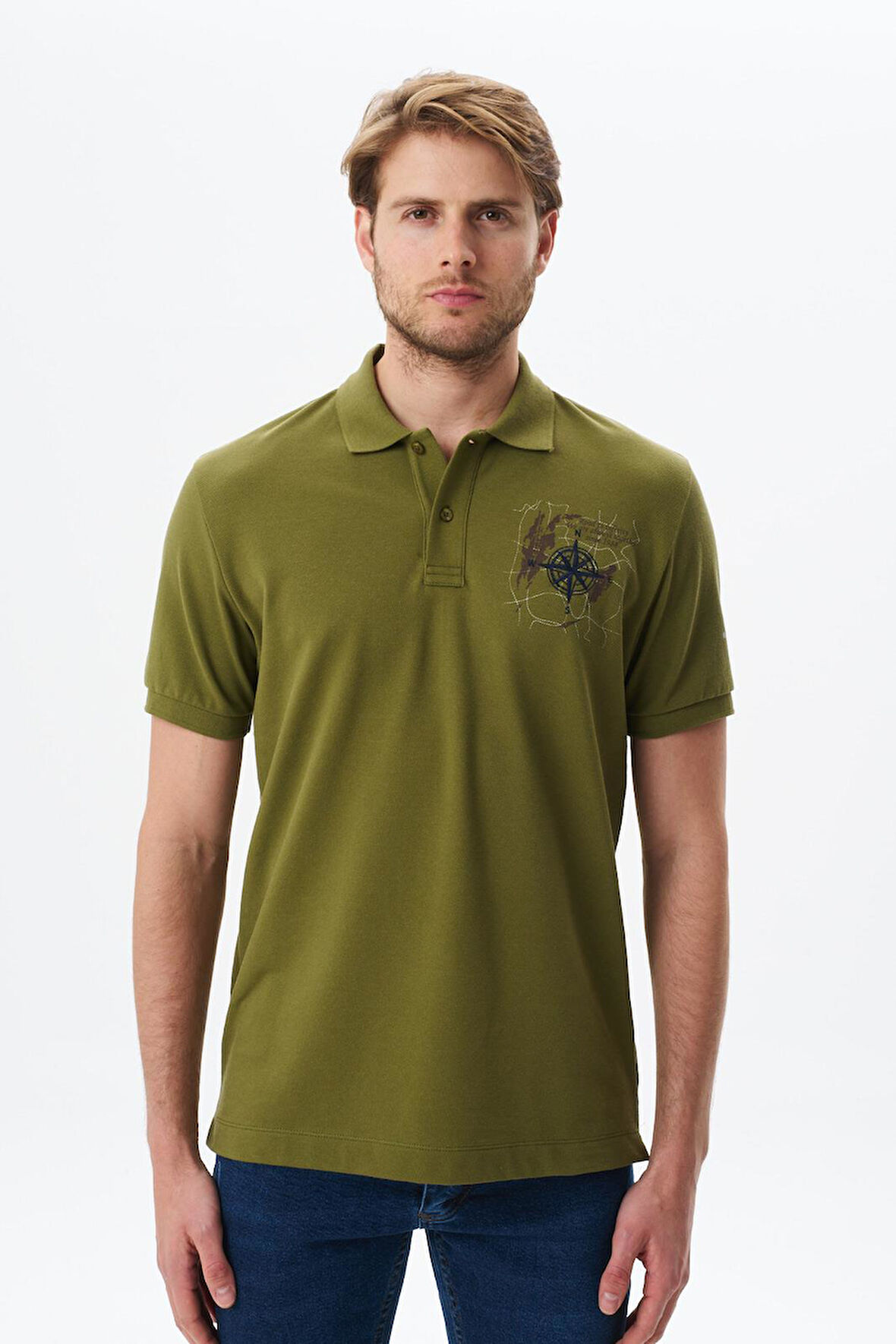 Arma Erkek Regular Fit Baskılı % 100 Pamuk Pike Polo Yaka Tişört Y29374356202 