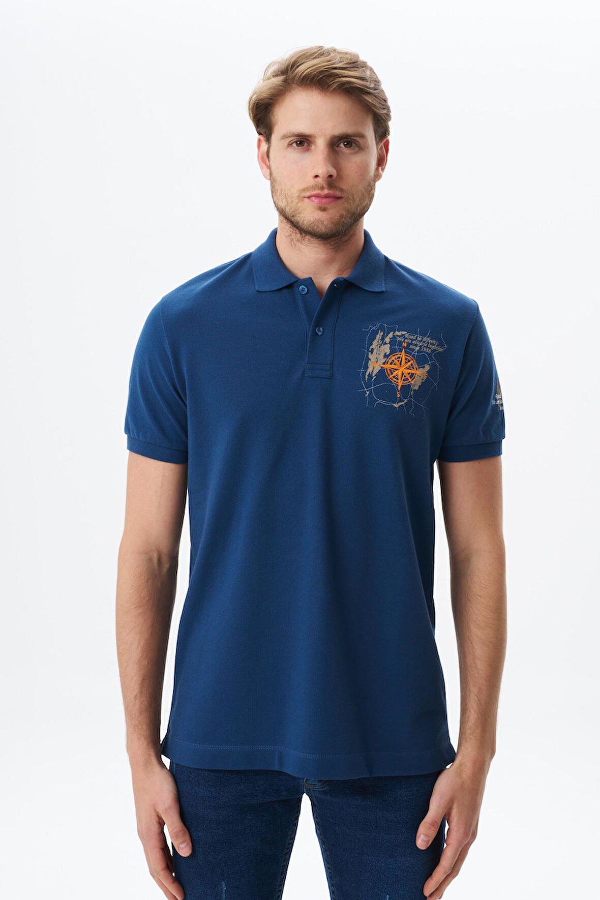 Arma Erkek Regular Fit Baskılı % 100 Pamuk Pike Polo Yaka Tişört Y29374356202 