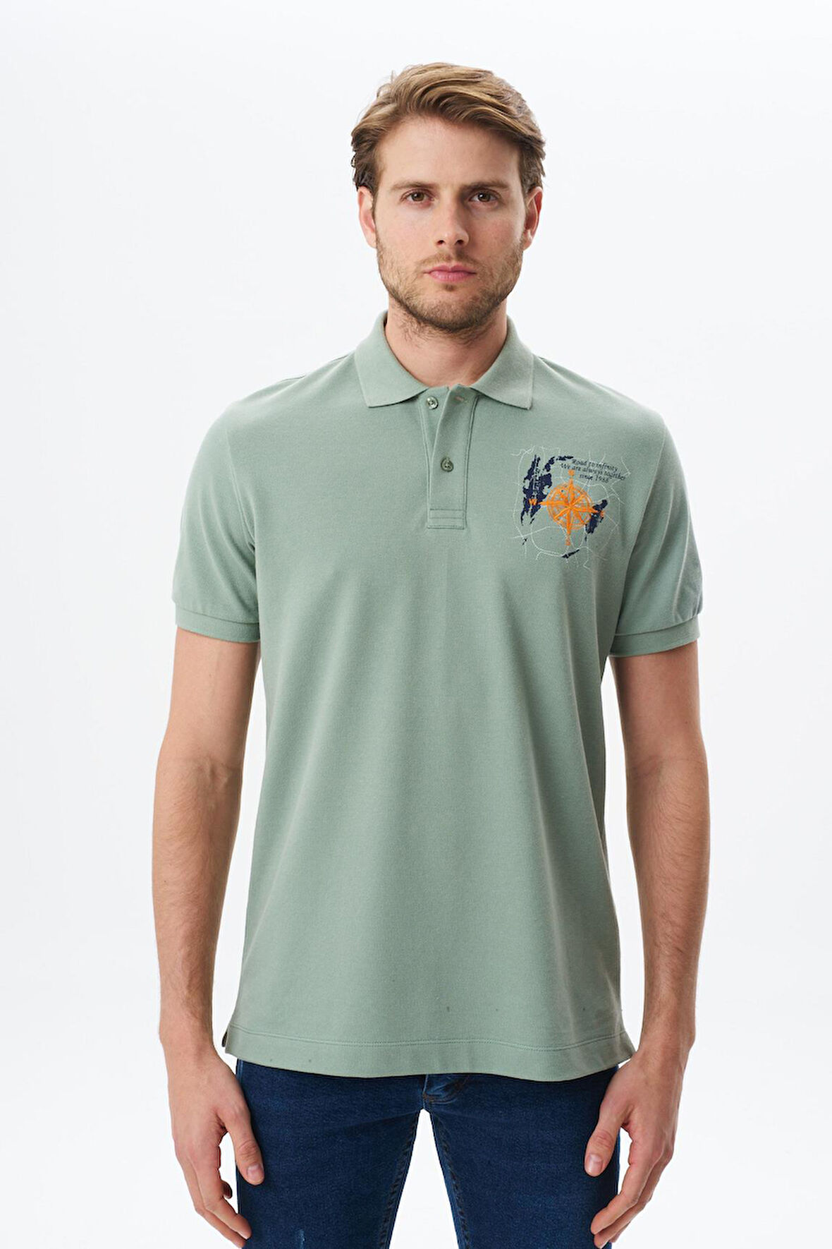 Arma Erkek Regular Fit Baskılı % 100 Pamuk Pike Polo Yaka Tişört Y29374356202 